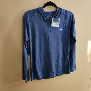 Willit Small Blue 50+ UPF Hooded Long Sleeve Shirt